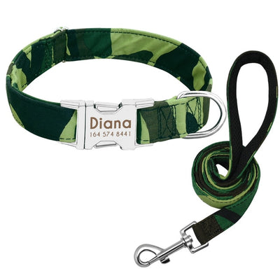 Dog Tag Collar Leash